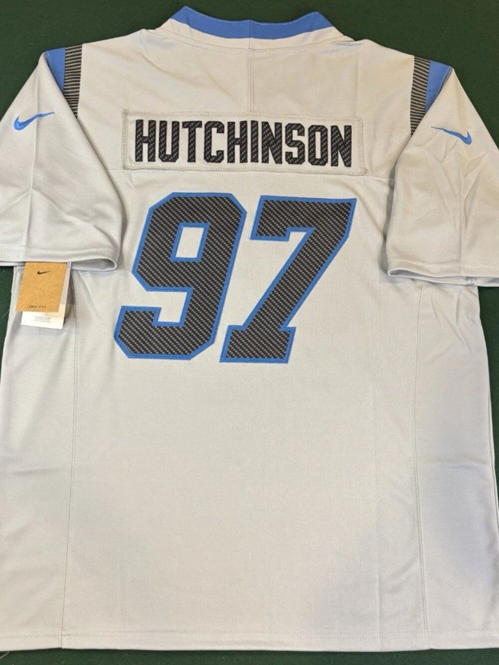 Aidan Hutchinson Silver 97 Stitched Jersey Vapor